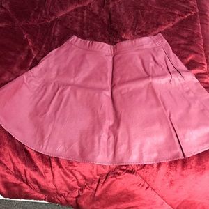 A&F burgundy faux leather skirt, size Small.